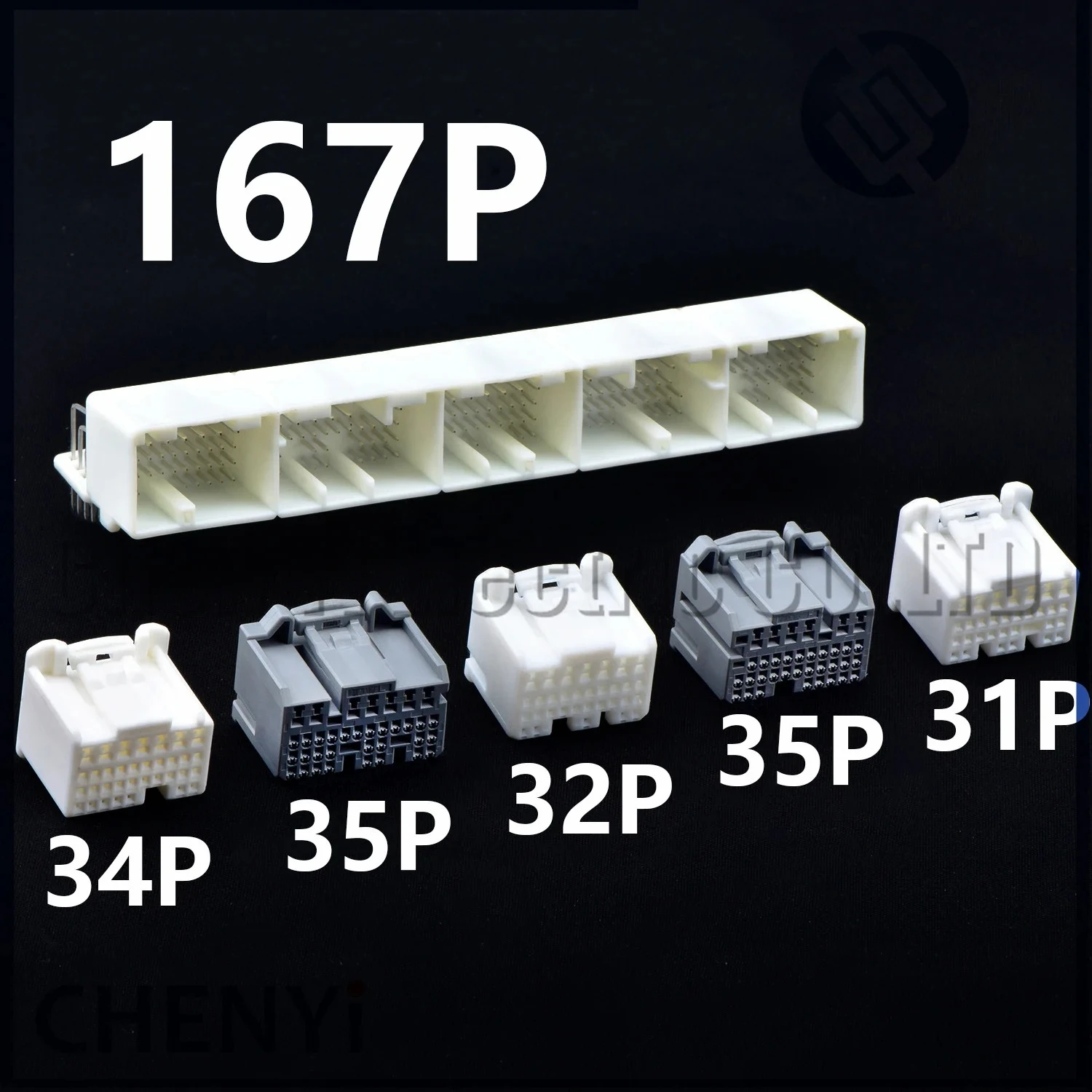 167 Pin PCB Mount Header Right Angle Wire-to-Board Connector ECU plug 1612435-1 1123337-1 1123339-1 1123341-1 For Toyota Honda