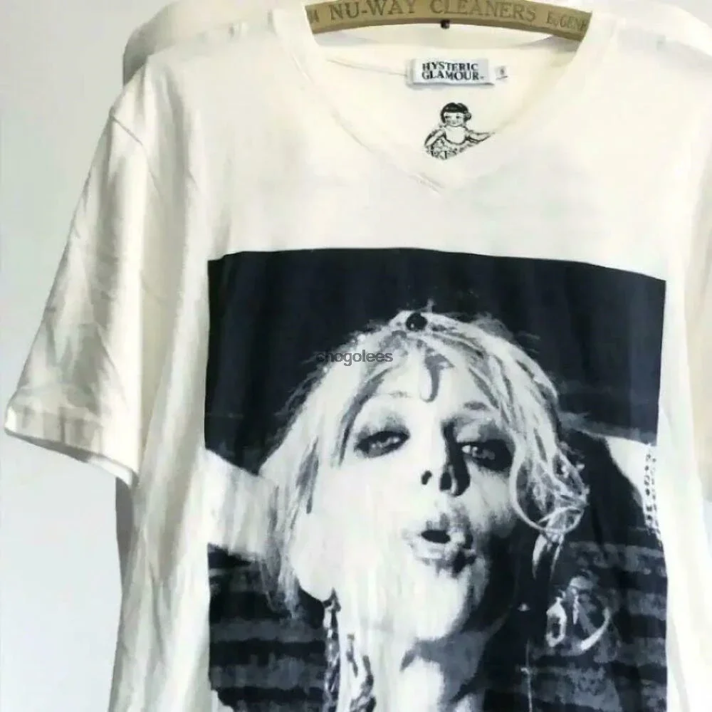 Wms Rare HYSTERIC GLAMOUR Courtney Love T Shirt Kurt Cobain(1)