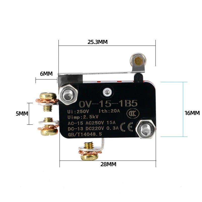 

10pcs Micro Limit Switch Momentary OV-15-1C25 OV-151-1C25 OV-152-1C25 OV-153-1C25 OV-154-1C25 OV-155-1C25 OV-156-1C25 OV-15-1B5