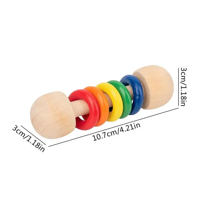 Holz Rassel Spielzeug Kinder Ring Greif spielzeug Kinder Ring Greif spielzeug Holz Kinder Rassel Shake Spielzeug handgemachtes Neugeborenes Spielzeug früh