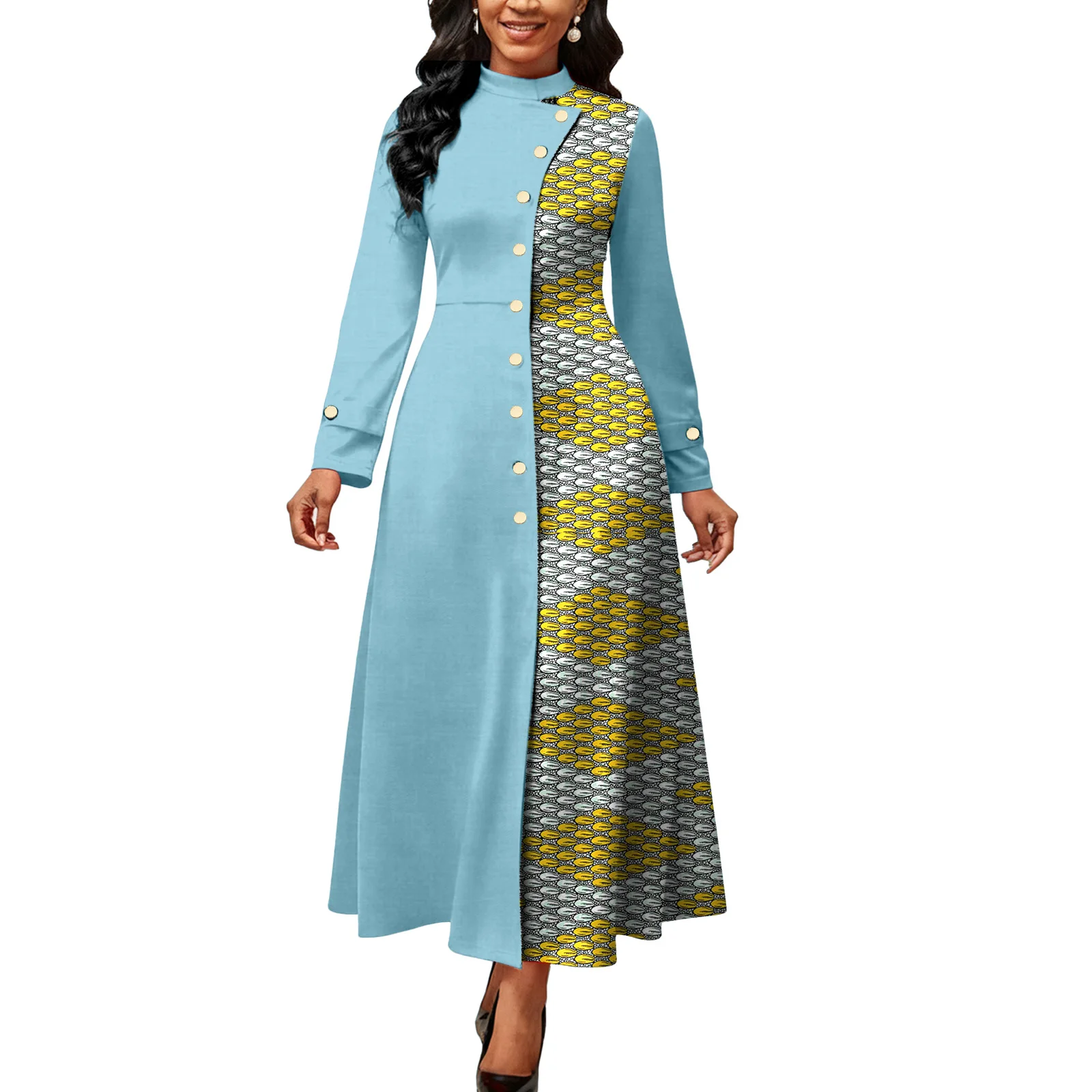 Afrikaanse jurk voor dames Dashiki kledij Ankara lange patchwork jurk Kente print kleding voor feest