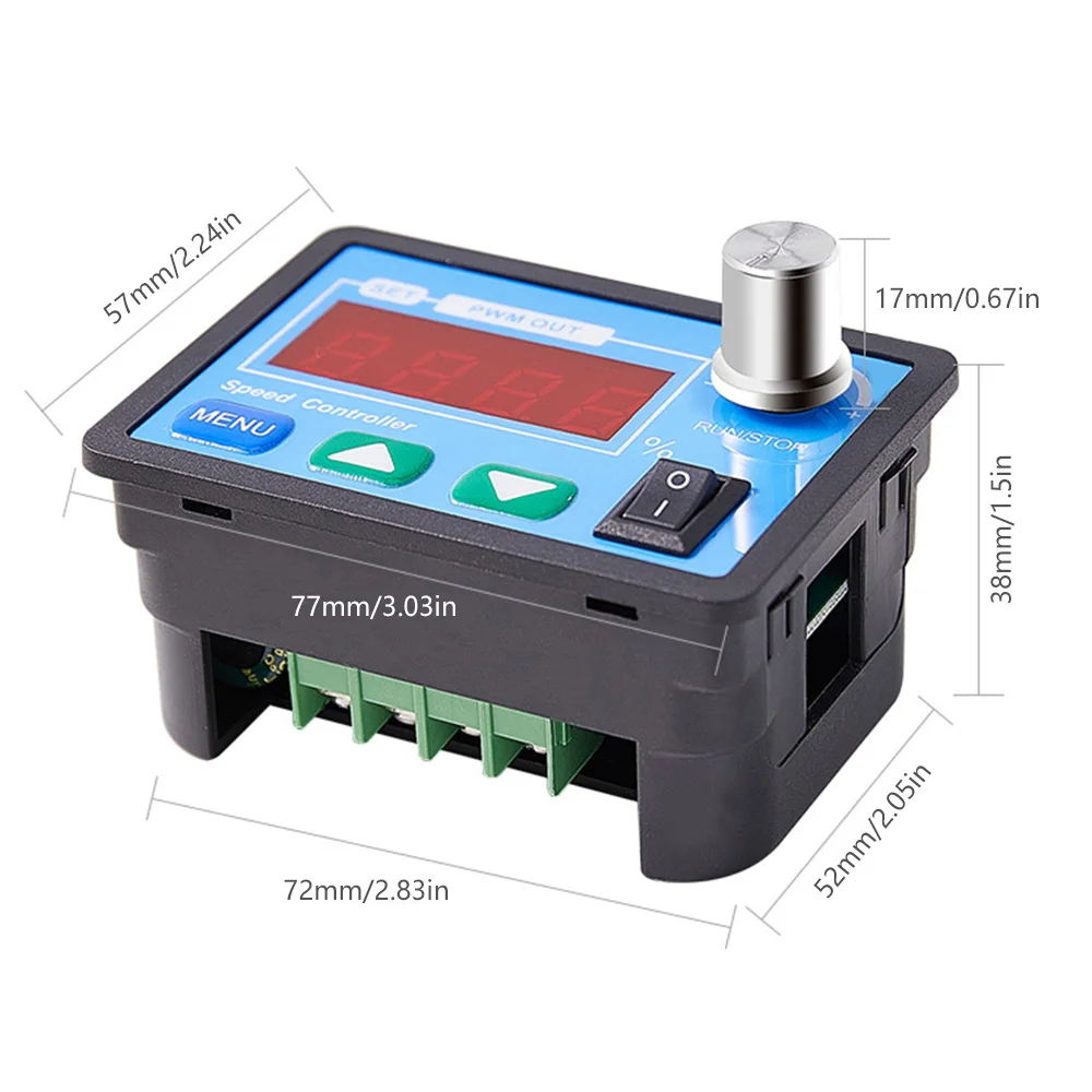 DC6-55V 20A/30A Digital LED Tachometer RPM Speed Meter 4Bit Motor Tachometer with Hall Proximity Switch Sensor NPN for Lathes