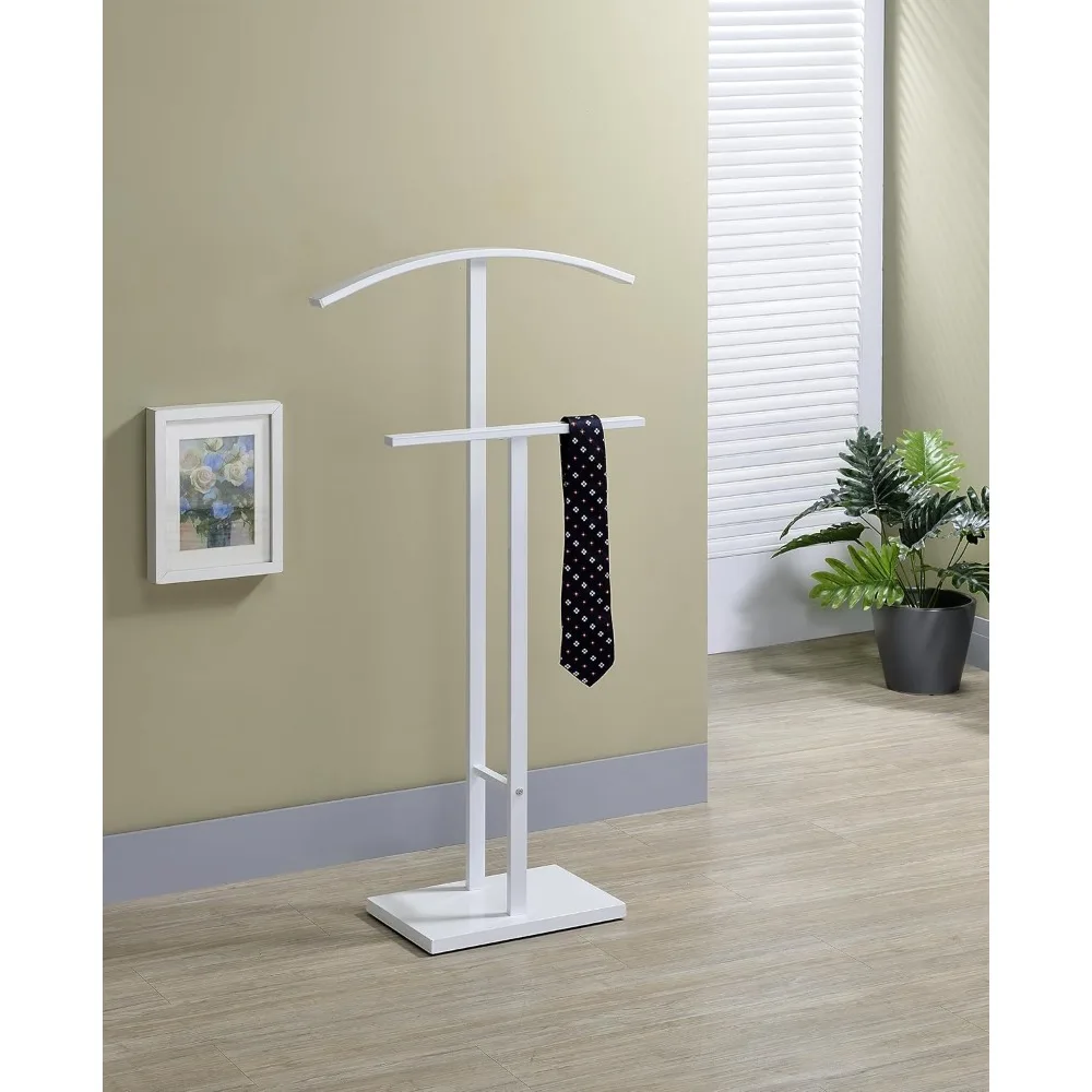 

- Dossi Metal Suit Valet Stand, Clothes Rack, Clothing Organizer, Jacket Hanger, Tie Hanger (White)