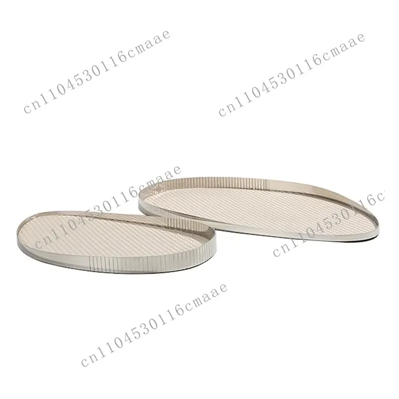 

Newly Customized Woven Texture Hotel Decoration Luxury Leather Tray