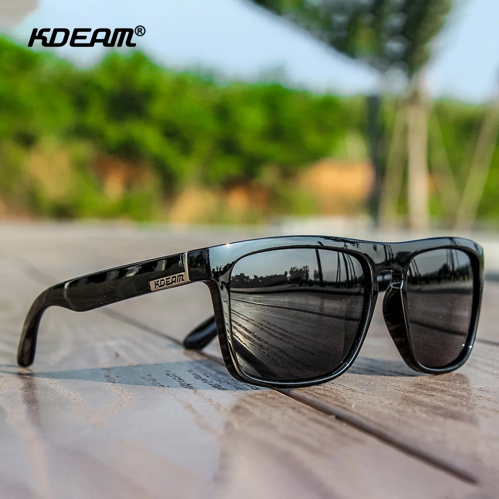 KDEAM Legend Square Sunglasses Polarized Lens For Men Women Outdoor Sports Fishing Mountaineering  Sun Glasses With Brand Box