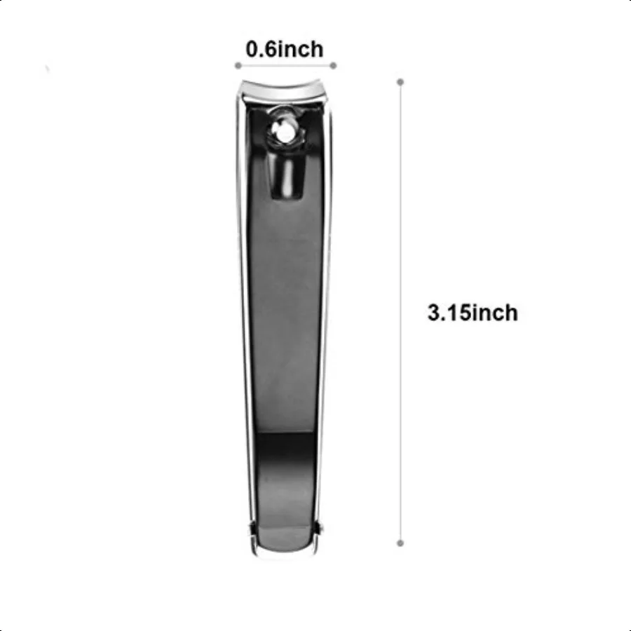 Large Nail Clippers Set2 Pcs Premium Stainl Steel Fingernail Toenail Clippers Curved Blade with Sharp and Sturdy Blade