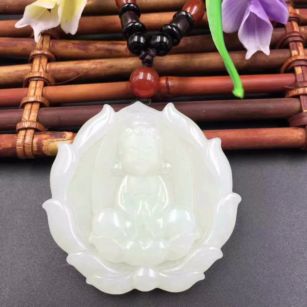 Exquisite Hetian Jade Jixiang Baby Buddhat  Pendant Beautiful Jewelry P0052