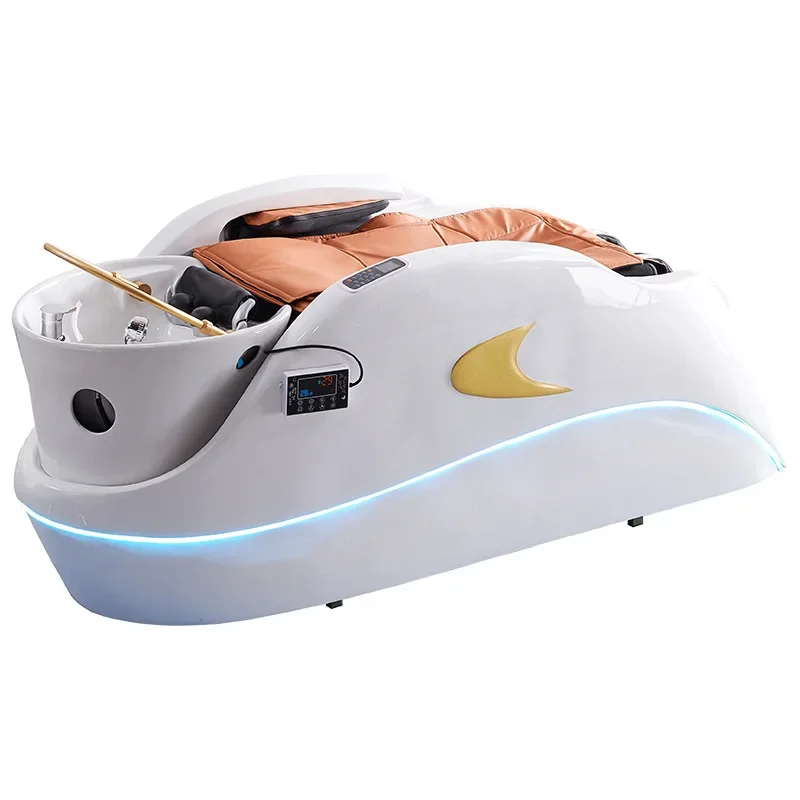 

Electric massage shampoo bed, beauty salon, hair salon, fumigation intelligent head treatment water circulation bed