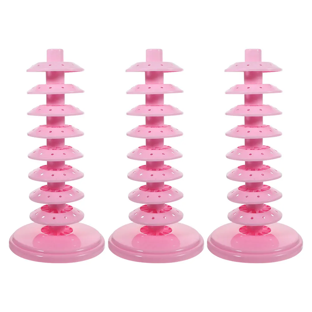 

3pcs Lollipop Storage Rack Pp Material Smooth Edges Decorative Display Stand For Birthday Wedding Party Dessert Shop