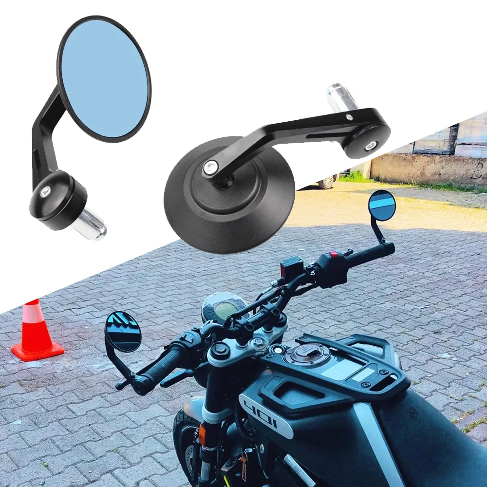 

Для Husqvarna Svartpilen 401 250 701 синее стекло заднего вида, круглый руль, боковые зеркала заднего вида, аксессуары для мотоциклов