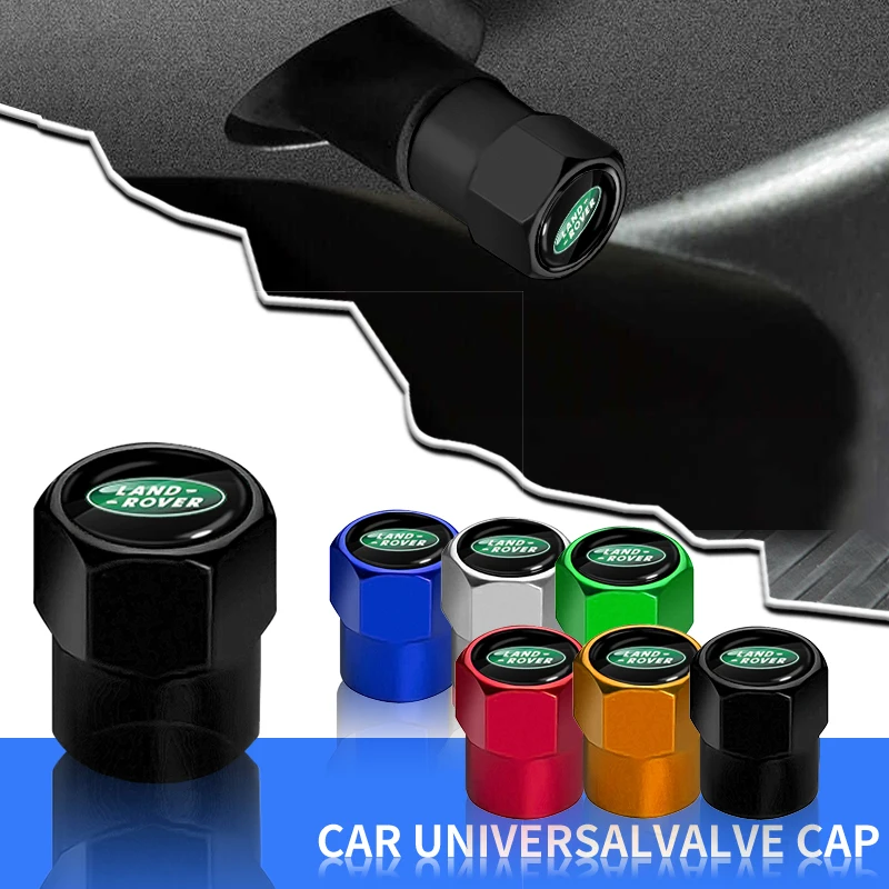 4 Peças Tampas de Válvula de Pneu de Metal para Carro, Capas Protetoras de Poeira para Rodas, Acessórios Automotivos para Land Rover Defender Freelander Discovery 1 2 3 Evoque Range