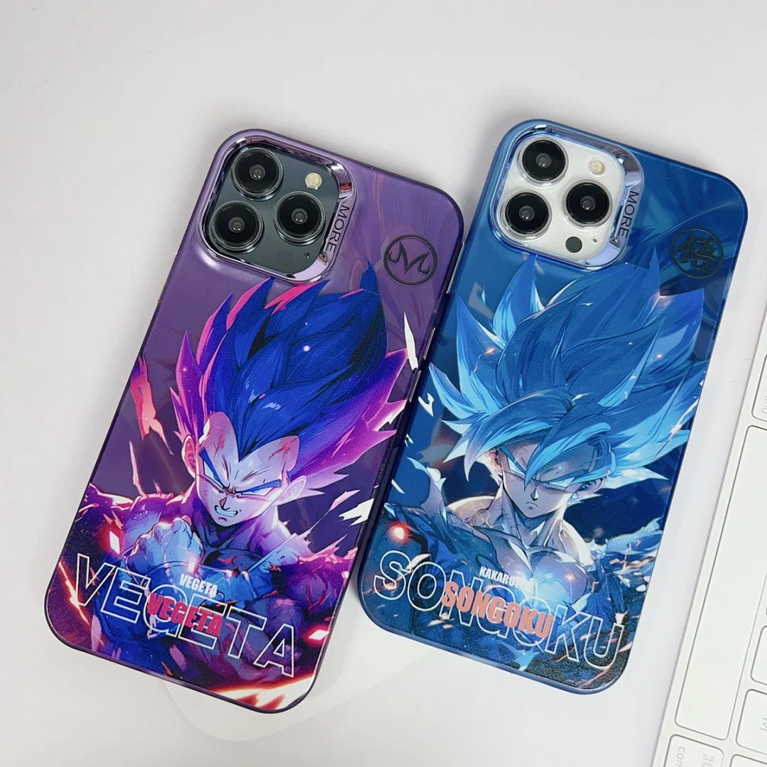 Dragon Ball Vegeta Son Goku funda de teléfono para iPhone 11 12 13 14 15 16 17 Pro Max PLUS 16pro 17Air 3D Anime Japón cubierta de dibujos animados