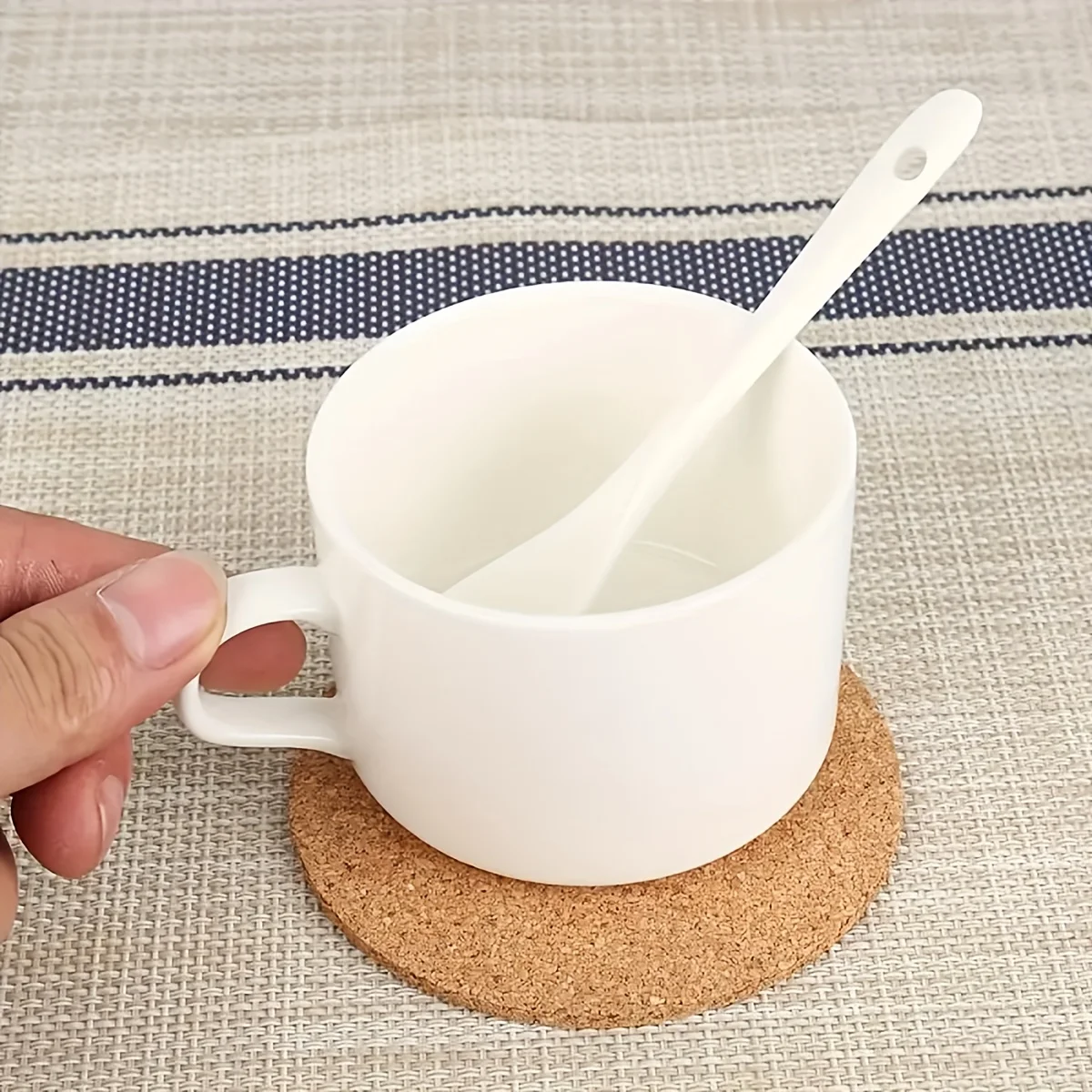 Tasse et tasse en liège pour la décoration de la table à manger, sous-verre en liège, cadeaux pour les fêtes de mariage, fournitures de cuisine, 6 pièces