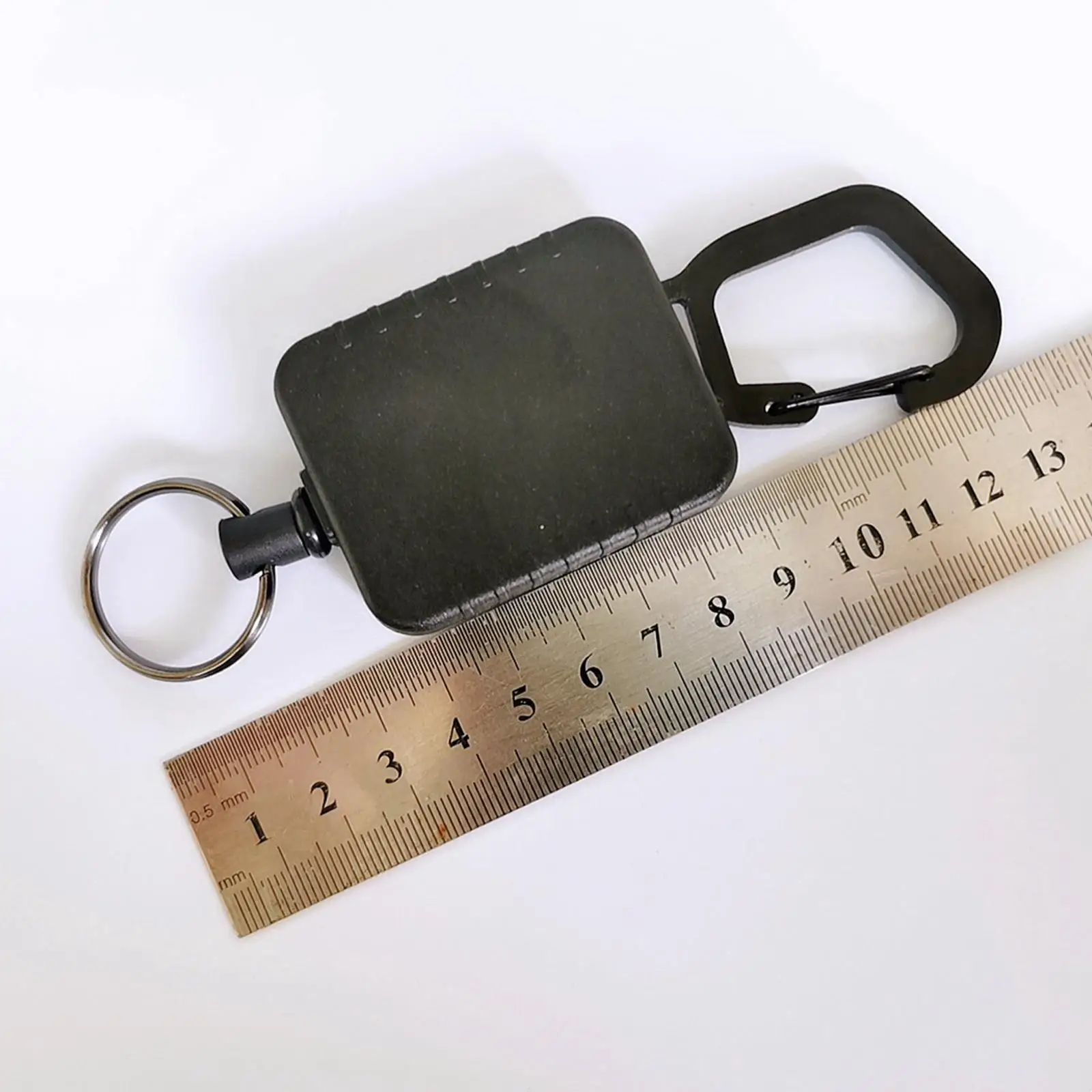 Keychain Reel Clip Retractable Carabiner Extendable Key Holder Stainless Steel Wire Rope Heavy Duty Badge ID Card Lanyard for