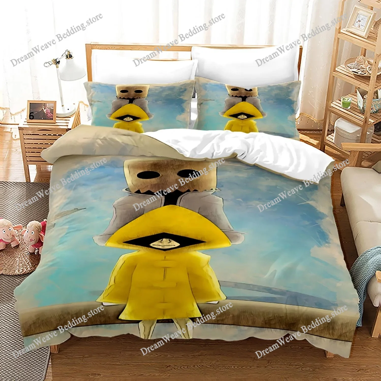 

Little Nightmares Bedding Set Single Twin Full Queen King Size Bed Set Adult Kid Bedroom Duvet Cover Sets 3D Anime Bed Sheet Set