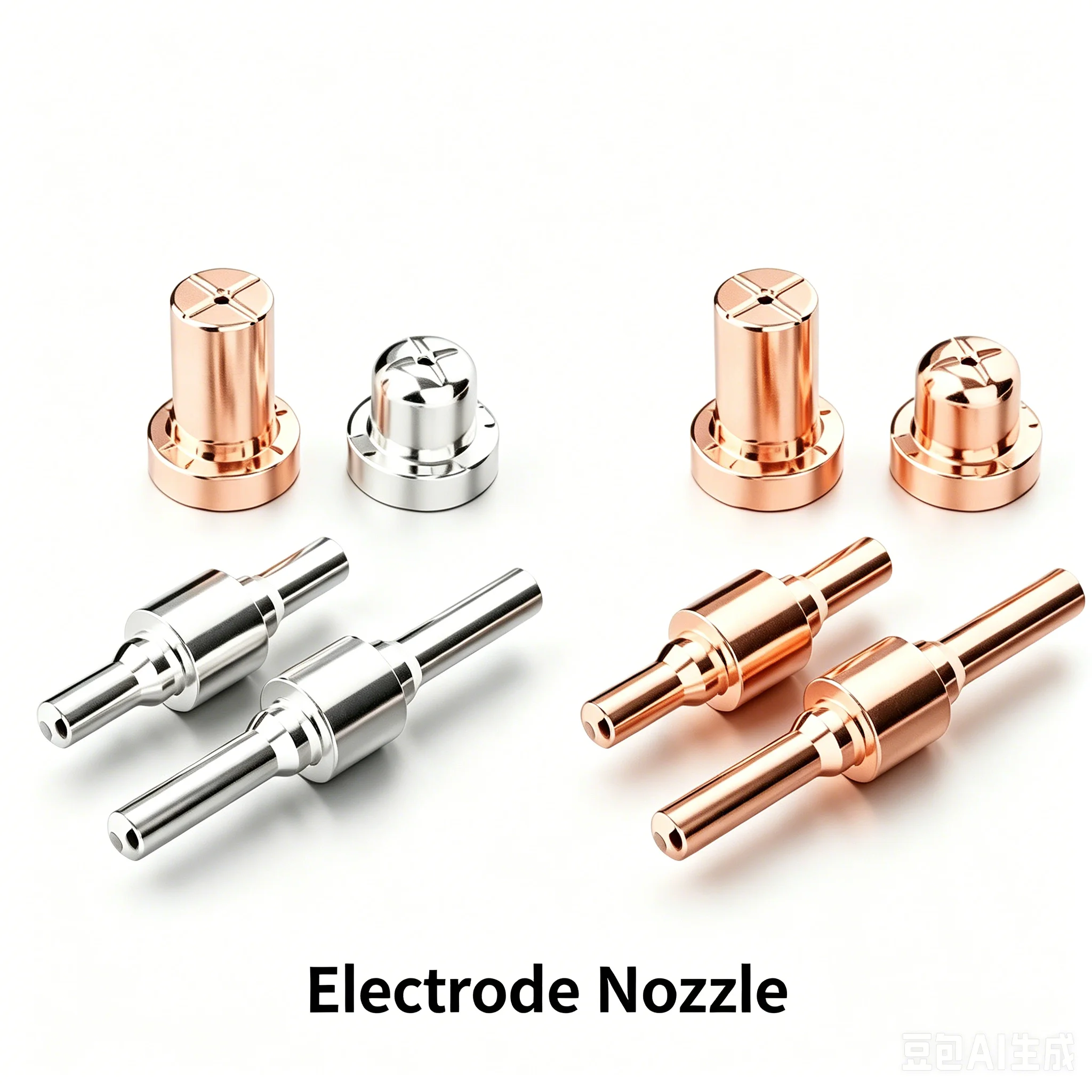 15AK Conductive Nozzle Welding Accessories Gas shielded Welding Gun 0.6/0.8/0.9/1.0 Copper Conductive Nozzle, Electrode, Cover