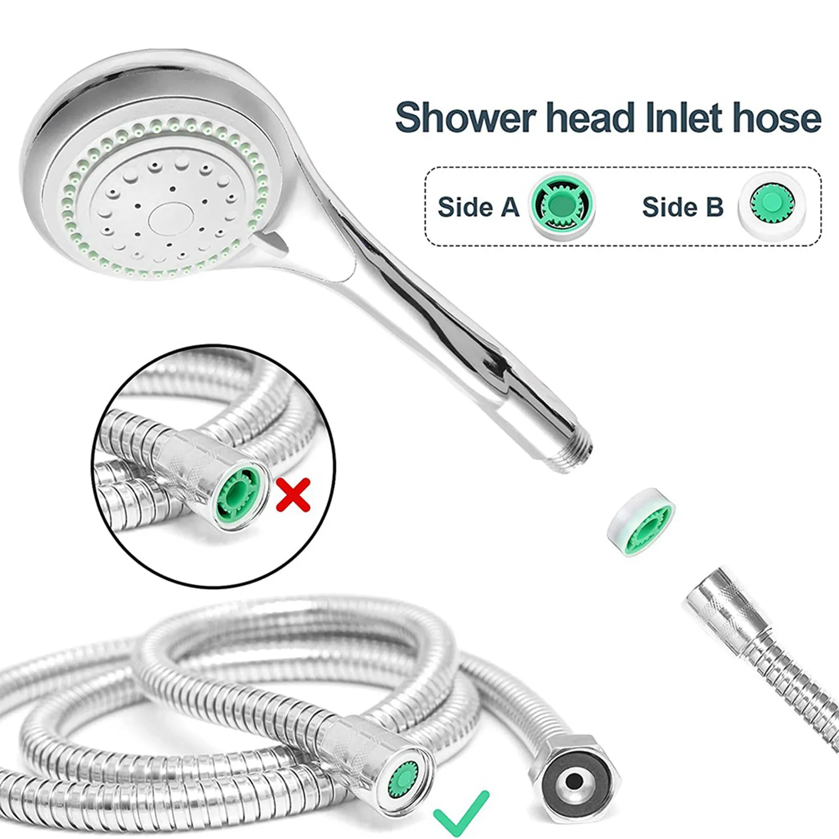 100 Pieces Water Flow Restrictor 1.5/1.8/2.0/2.5/3.0 GPM Shower Water Flow Reducer Shower Head Limiter Set For Shower