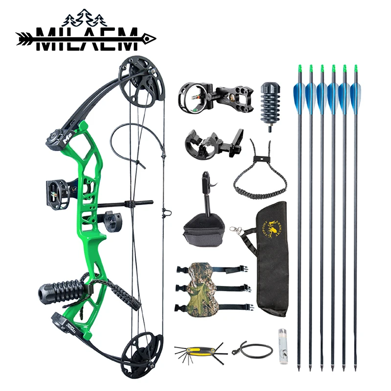 

Archery Compound Bow 75% Left-off 25" 10-40lbs Adjustable Compound Bow for Hunting Shooting Accessories Aluminum Alloy Bow Riser