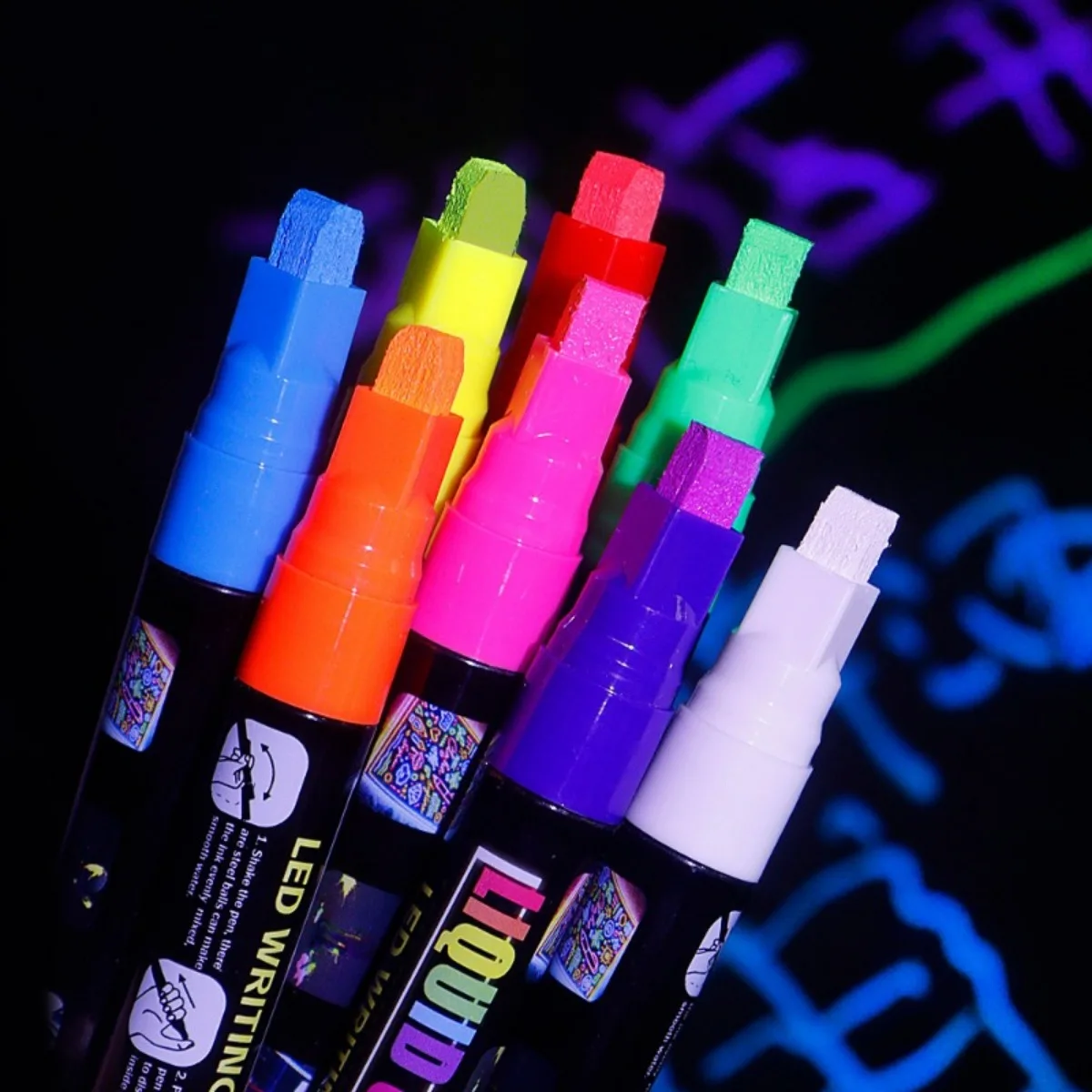 LED Fluorescent Board Special Marker Pen  Advertising Board Whiteboard Marker 4-7mm Fiber Tip Water-based Pen Office Stationery