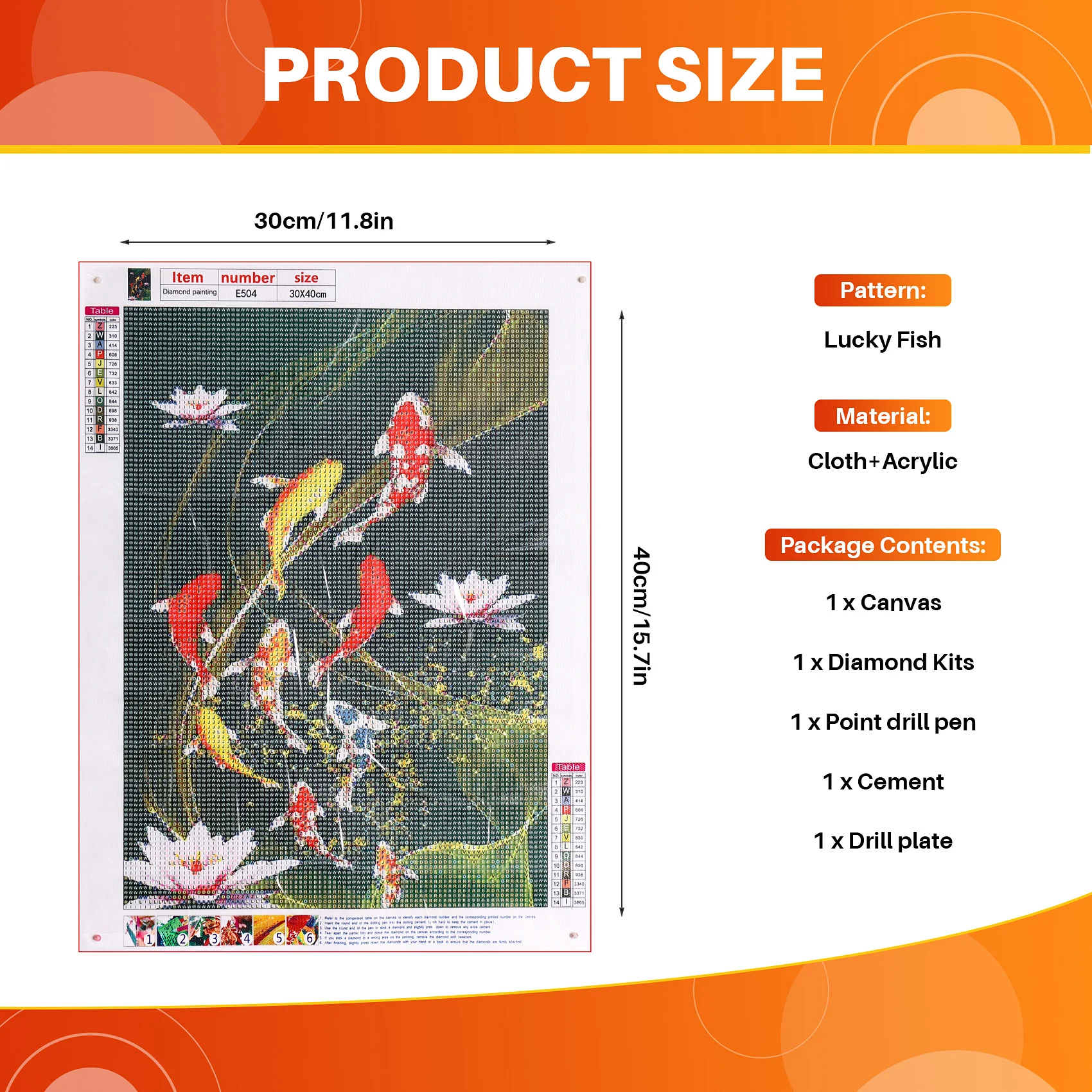 Paint With Diamond Embroidery Diamond Painting Full Round Picture Of Rhinestone Home Decor ,Lucky Fish