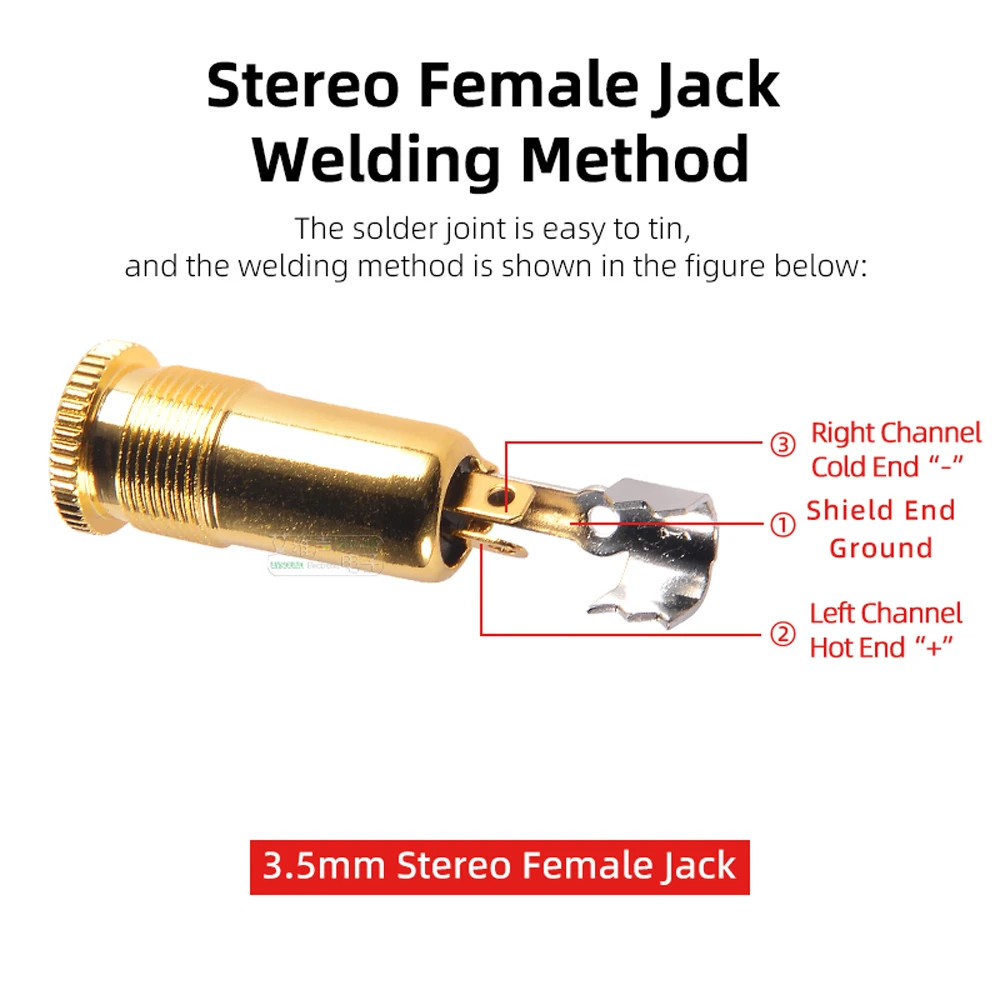 NEUTRIK\'s REAN Jack 3.5mm stereofoniczna wtyczka żeńska 1/8 \