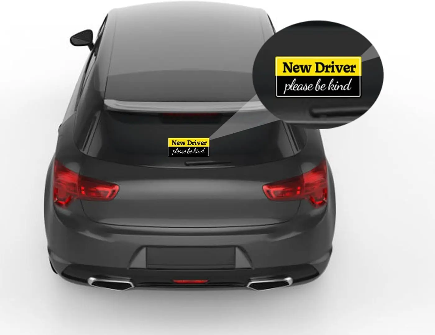 8 * 4 inch Student Driver Please Be Kind Sticker New Driver Warning Vehicle Bumper Labels Keep Your New Driver Safe Sticker 4pcs