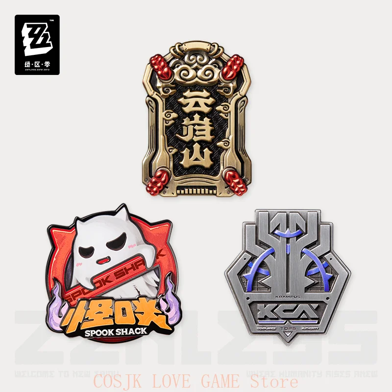 MIHOYO Game ZZZ Zenless Zone Zero Yunkui Summit Spook Shack Krampus Black Branch Insignia Metálica para Cosplay, Disfraz, Regalo de Cumpleaños