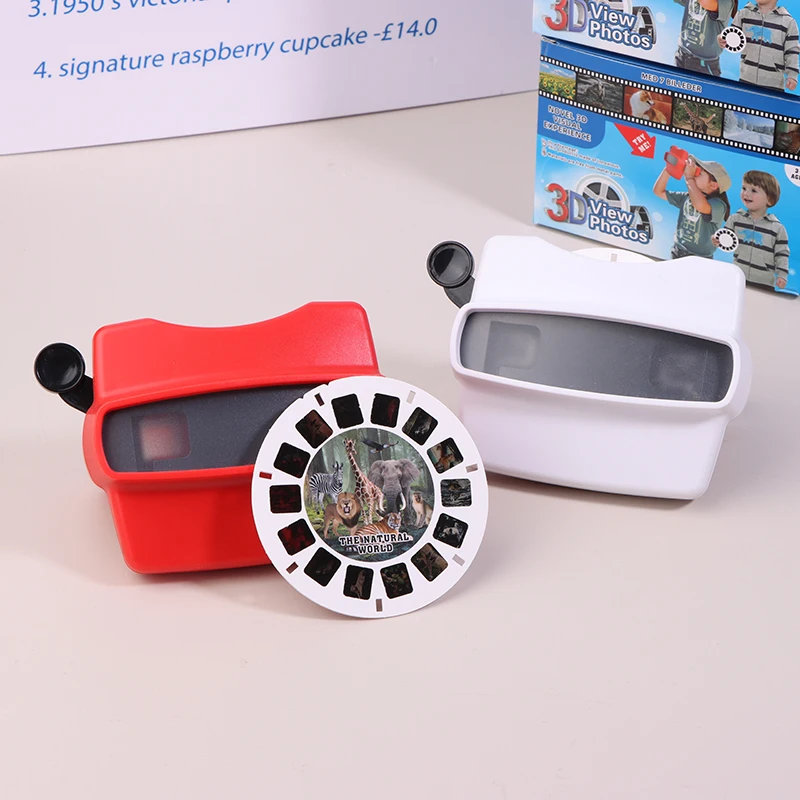 Science Education Toys Discovery Photo Slide Viewer 3D Kinetoscope View Machine View Master Viewfinders for Kids with Film Reels