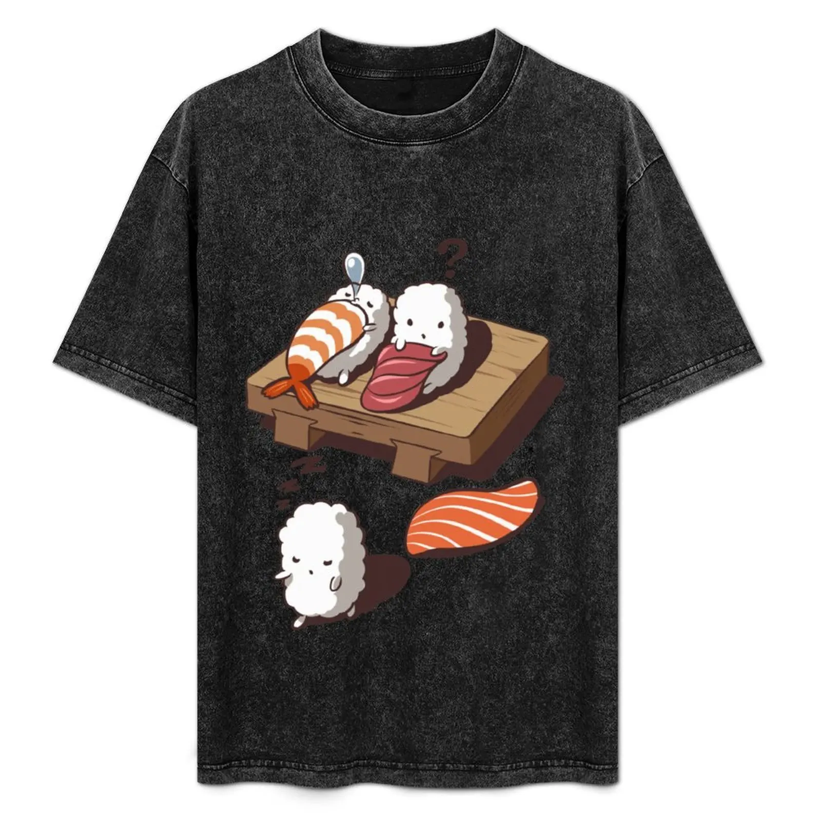 Funny Sleep Walking Nigiri Sushi Classic T-Shirt Plus Size Workout Short Sleeve Top