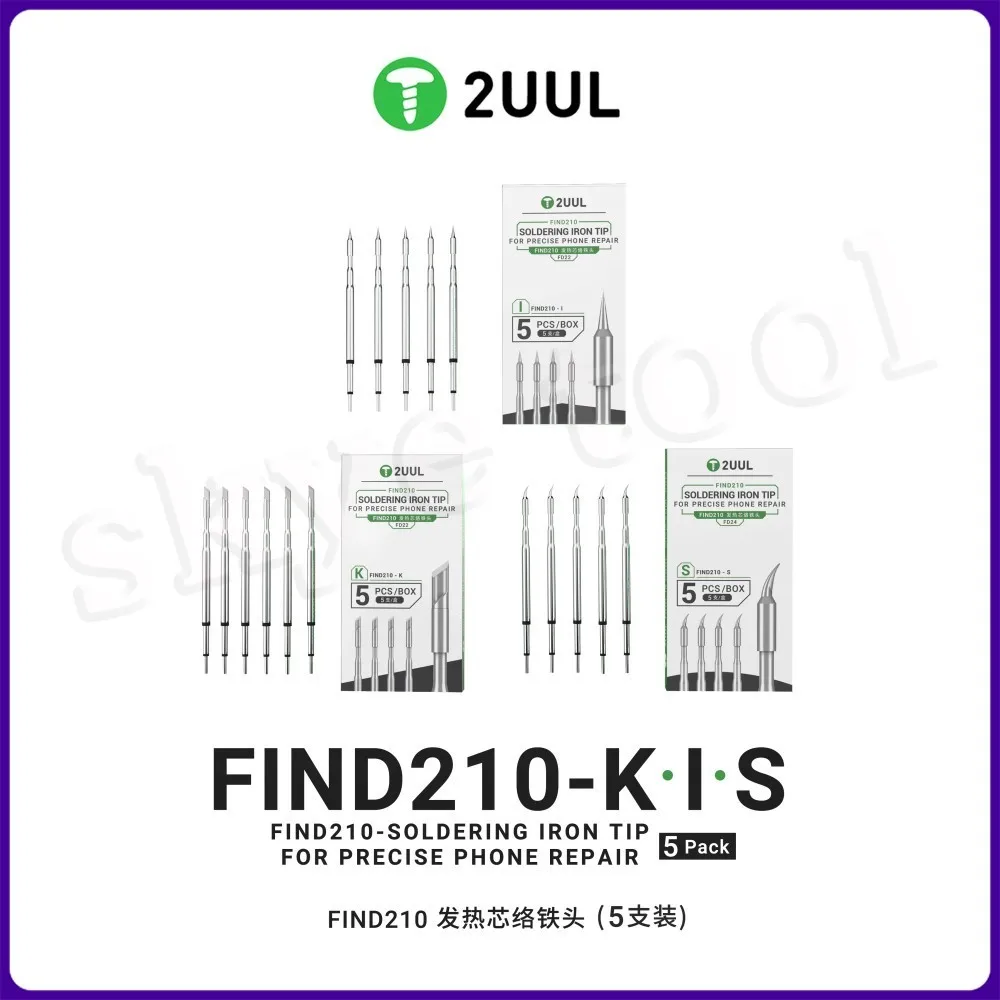 2UUL C210 K I S Universal Integrated Soldering Iron Tip Heating Core Efficient Heat Conduction Temperature Recovery Hand Tool