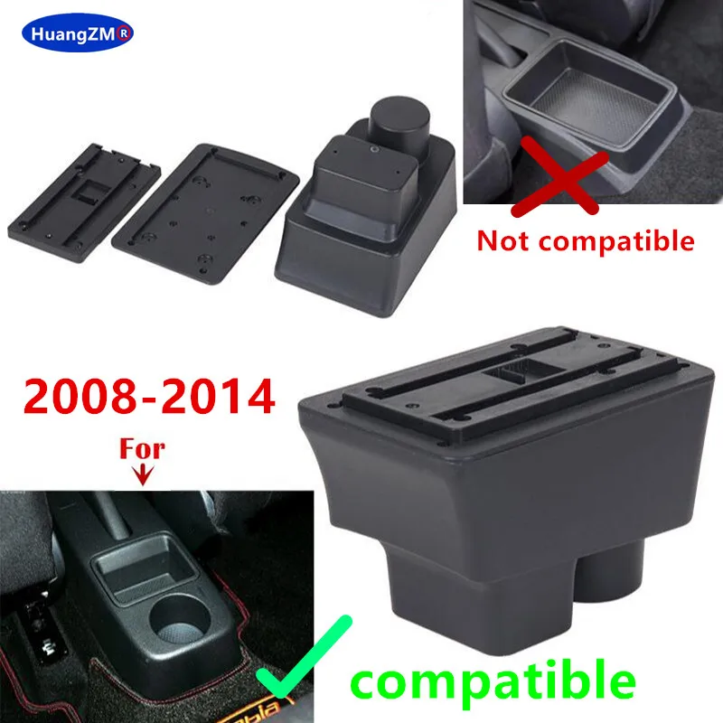 For Skoda FABIA Armrest For Skoda Fabia 2 2008-2014 Car Armrest box Retrofit parts Storage Box Interior Parts Car Accessories