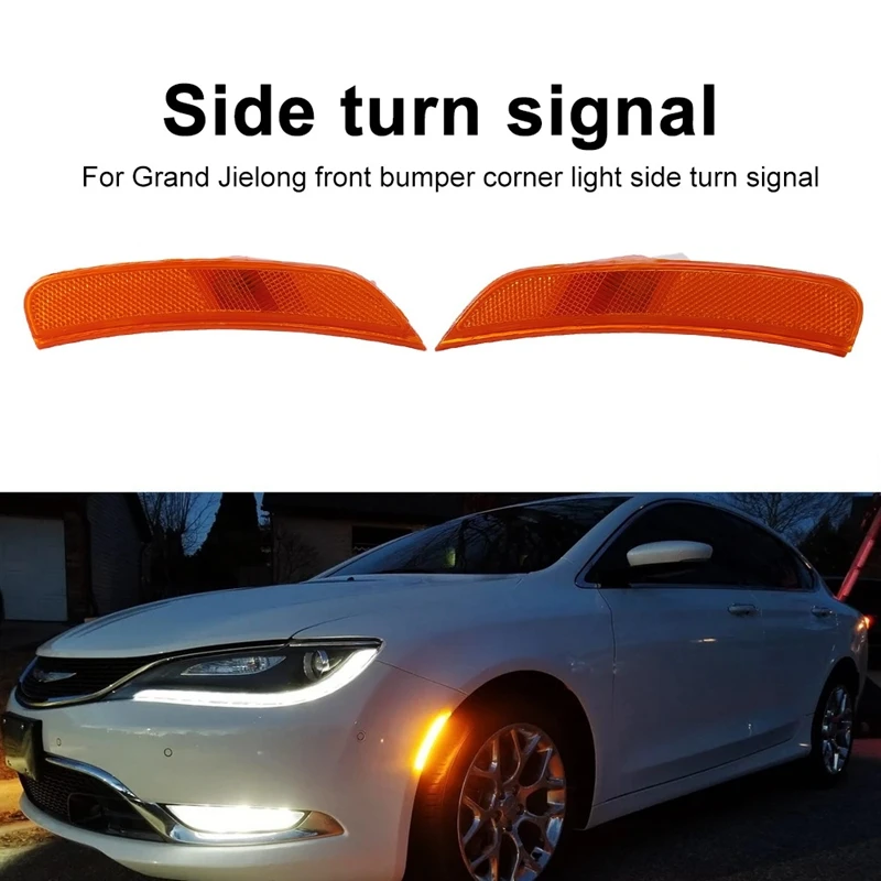 For Chrysler Pacifica 2017-2020 Front Left & Right Side Marker Light Lamp Turn Signal Light 68229422AA 68229423AA