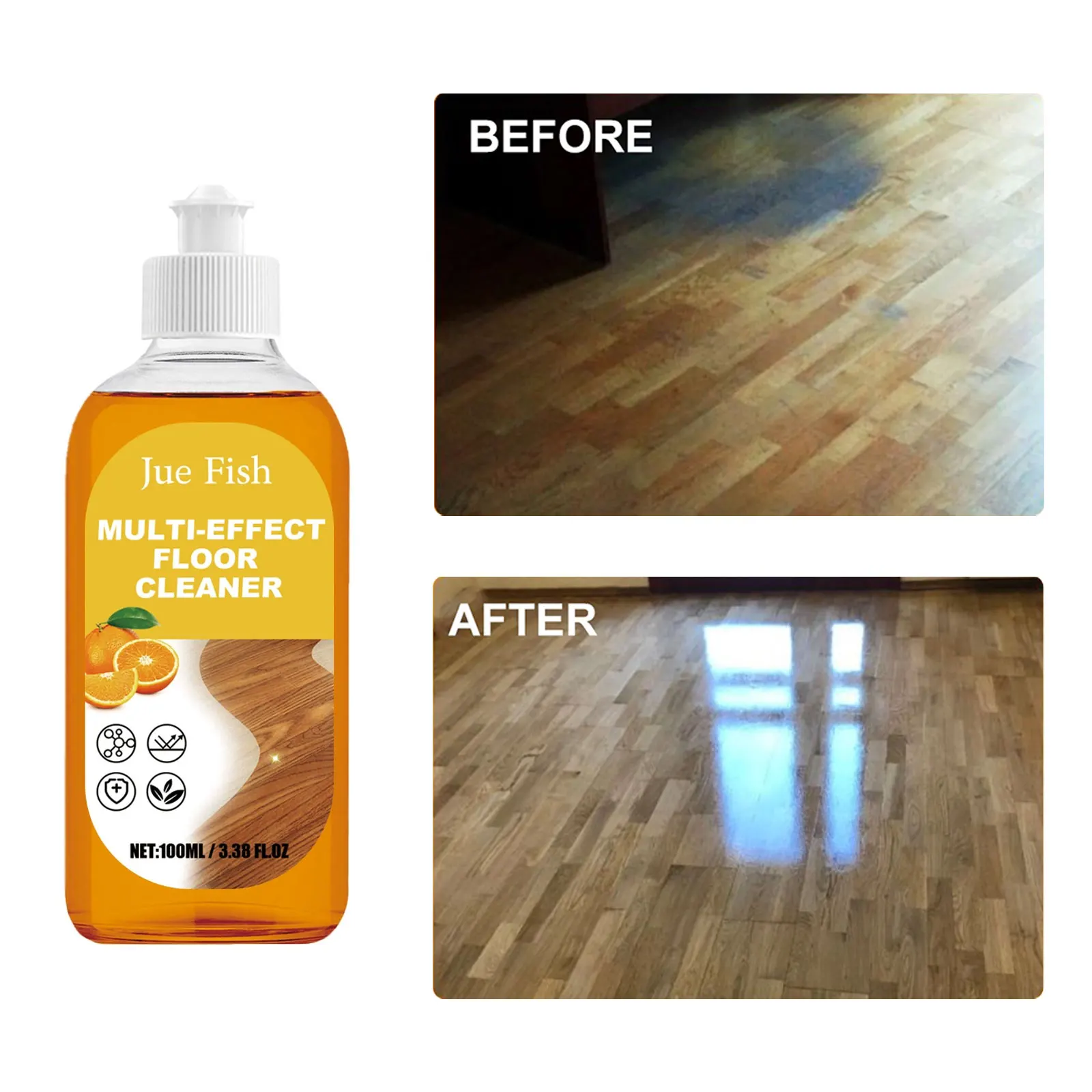 Wood Floor Stain Cleaner Tile Polishing Brightening Floor Dirt Removal Detergent Wood Maintenance Multi Surface Floor Cleaner