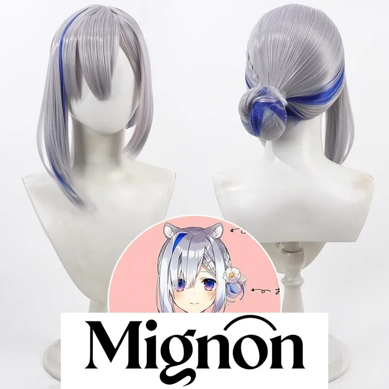 Hololive VTuber 아마네 카나타 새해 의상 코스프레 가발 통합 번 할로윈 선물