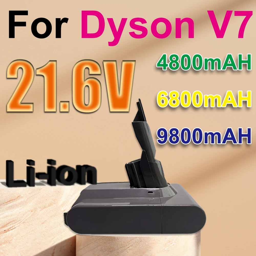 

21.6V 4800mah 6800mah 9800mah 12800mah Lithium ion Battery for Dyson V7 Vacuum Cleaner Replacement Power Tools Battery