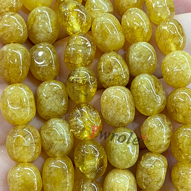 8x12mm Irregular Yellow Citrines Natural Stone Spacer Beads for Jewelry Making DIY Bracelet Earrings Charms Accessories 15\'\'