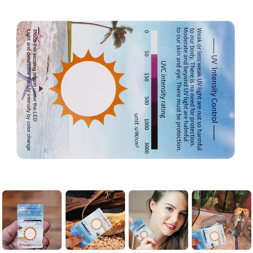 

6pcs Testing Cards Identifying Tools For Reptile Terrarium Uvc Detection Outdoor Light Measurement Compact Protection Pet Safety