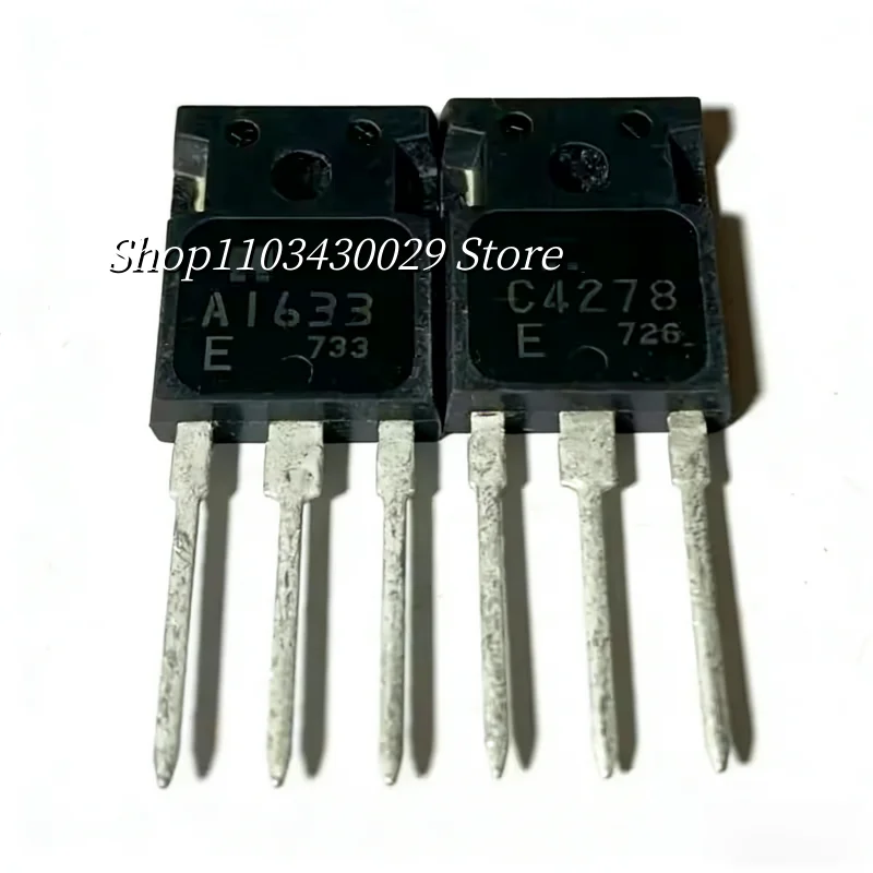 5Pairs(10PCS) New Original 2SA1633 A1633 + 2SC4278 C4278 TO-247 10A 150V PNP + NPN Transistor