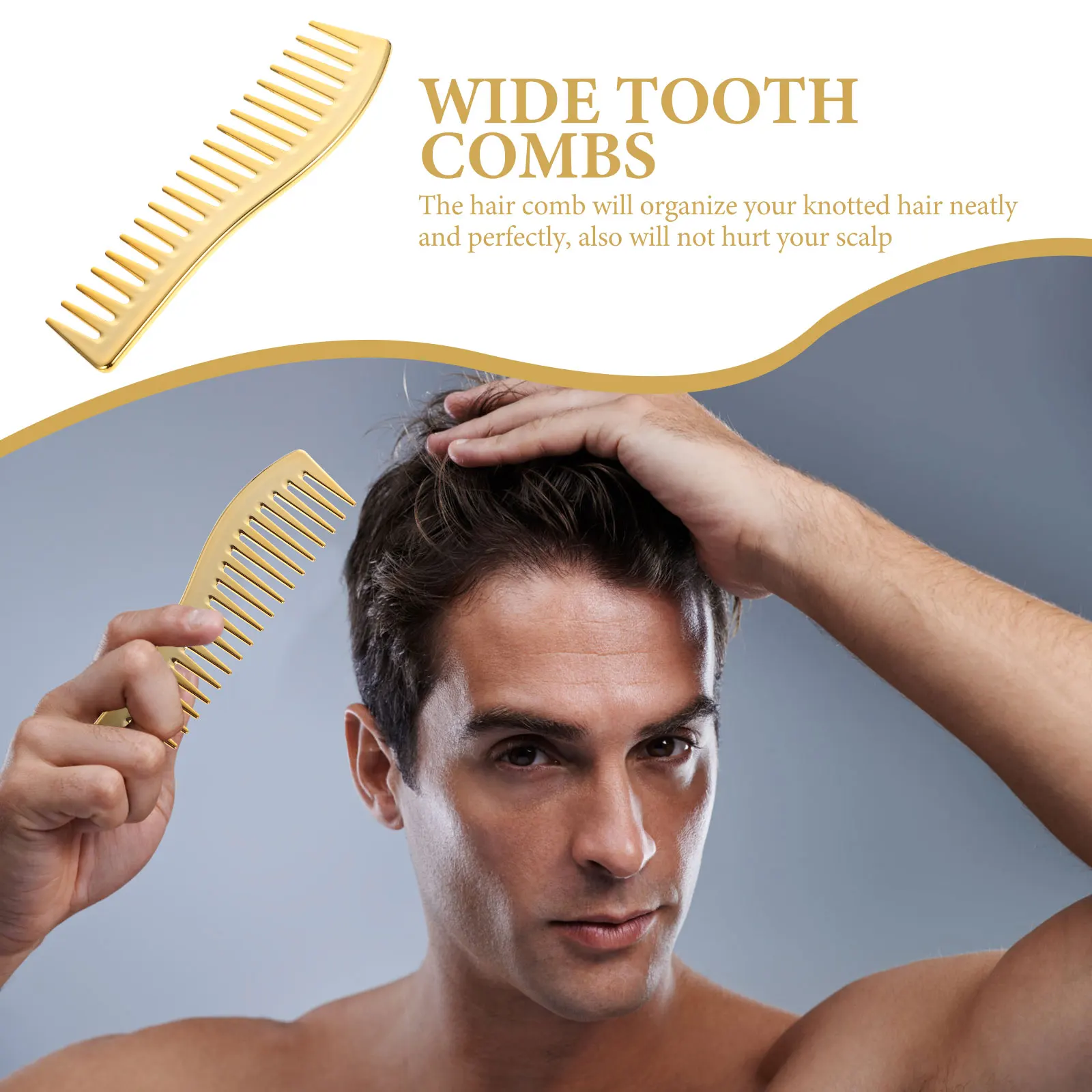 

Hair Comb Styling Wide Tooth Men Hairdressing Salon Supplies Premium Material Non Dry Wet Use Hairbrush Grooming Tool