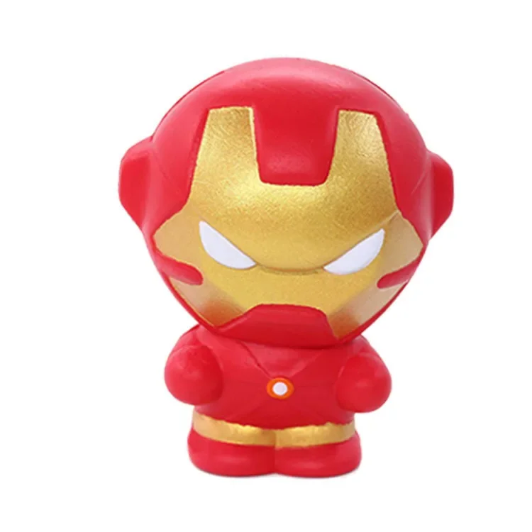 Marvel Anime Dolls Spider-Man Hulk Iron Man Kawaii PU Stress Relief Squishy Toys Children Birthday Gift