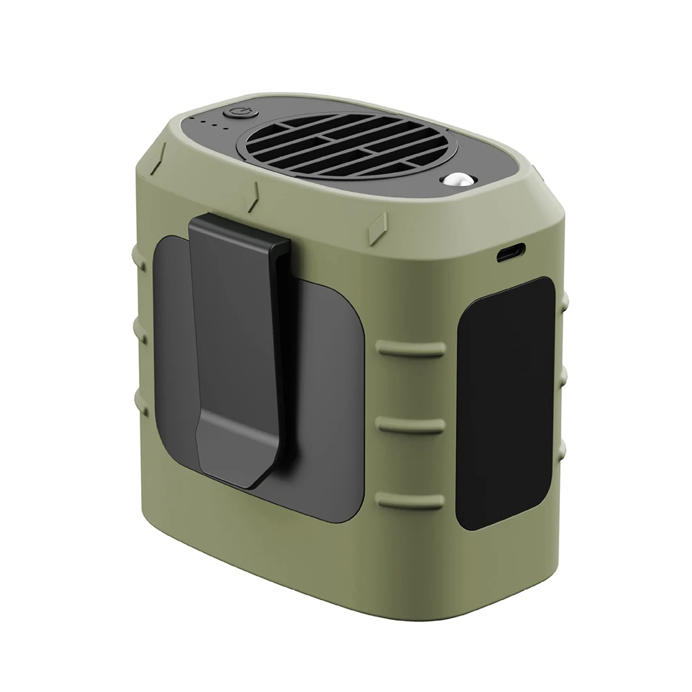 

Вентилятор с функцией Power Bank Ручной вентилятор Вентилятор с высоким ветровым лопастями Уличный поясной вентилятор Материал ABS для работников на открытом воздухе