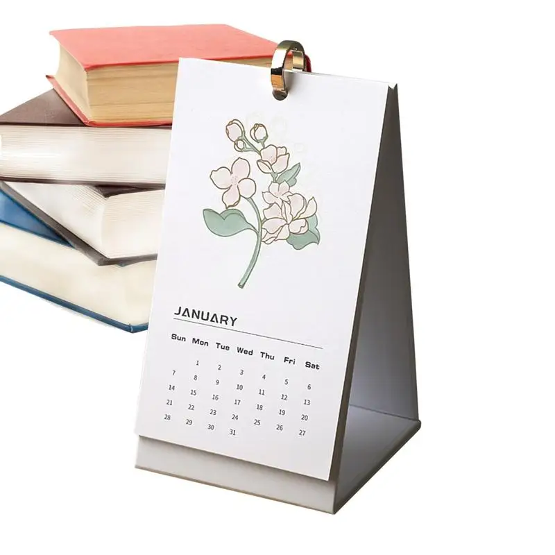 Desk Calendar 2025 Floral Monthly Desk Planner Work Calendar Personal Daily Planner Calendar School Supplies For Home Desk For