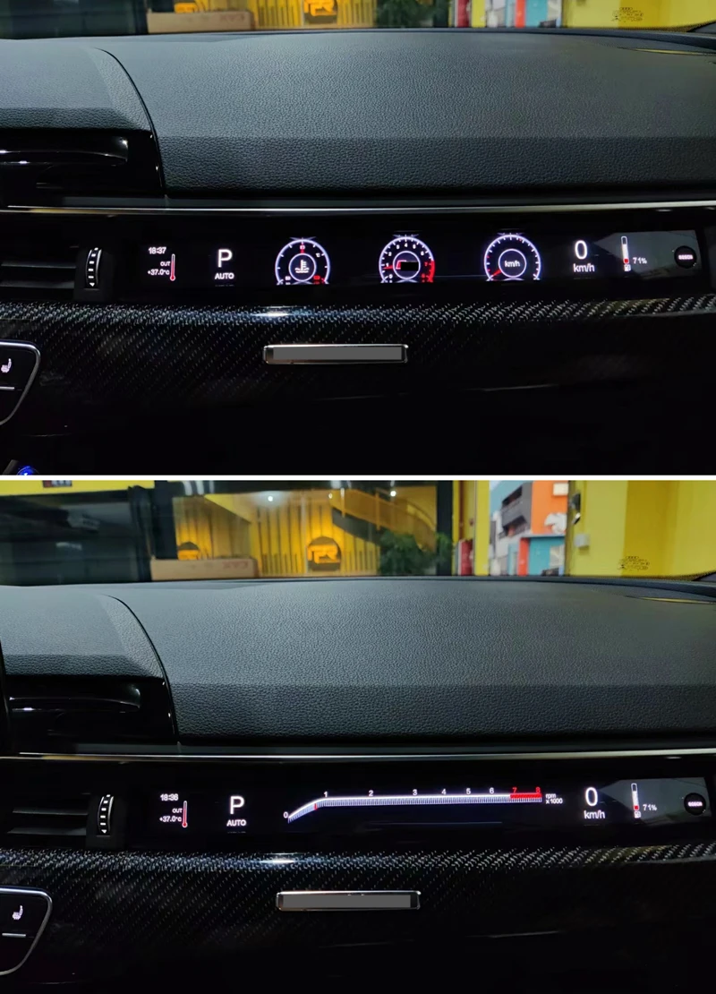 Car dashboard LCD display for Audi A4 A5 A6 A7 Q7 B9 C8 Front passenger multifunctional screen Vehicle information display scree