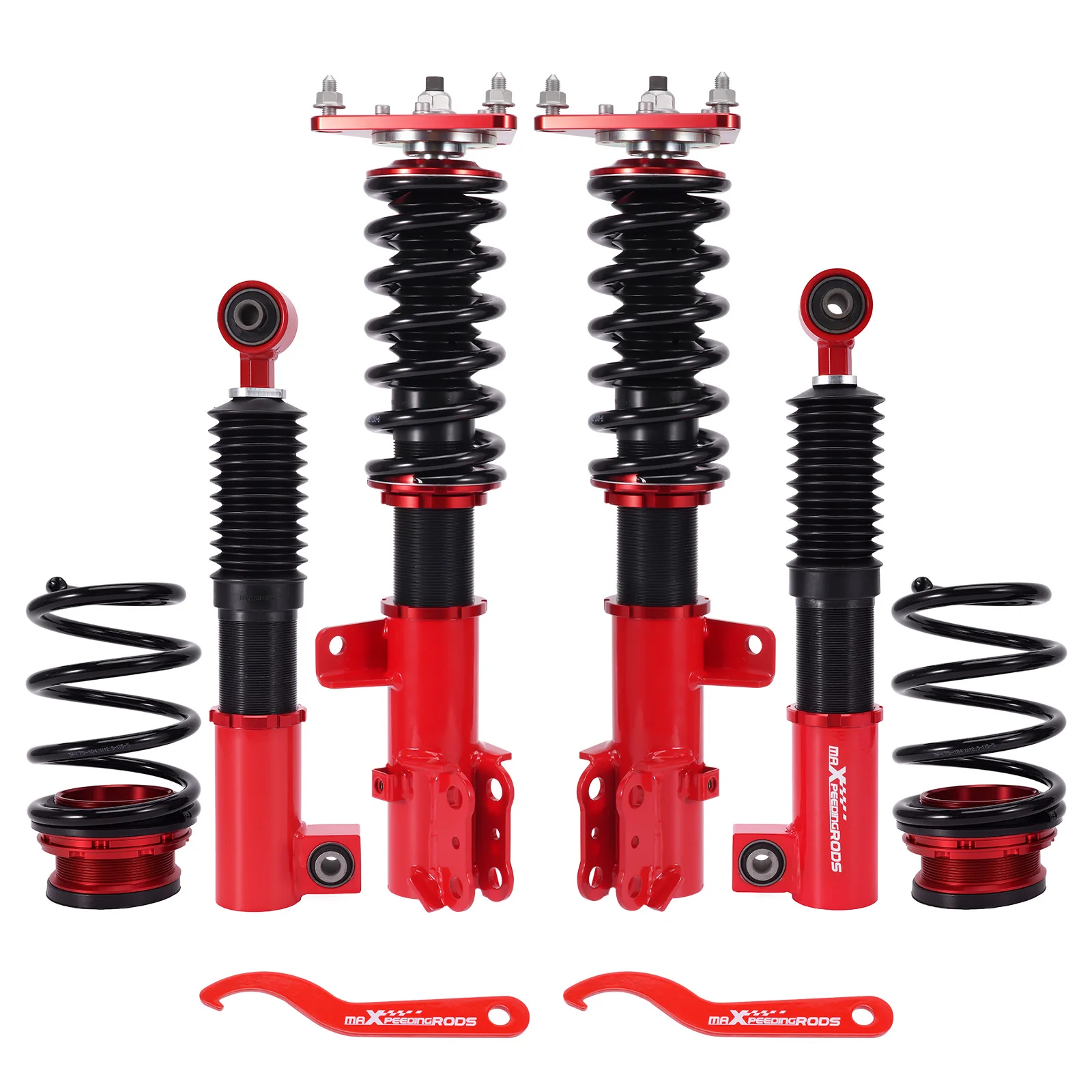 MaXpeedingrods Front+Rear 24 Way Camber Adjustable Coilovers Suspension Kit for Kia Forte 2014-2018