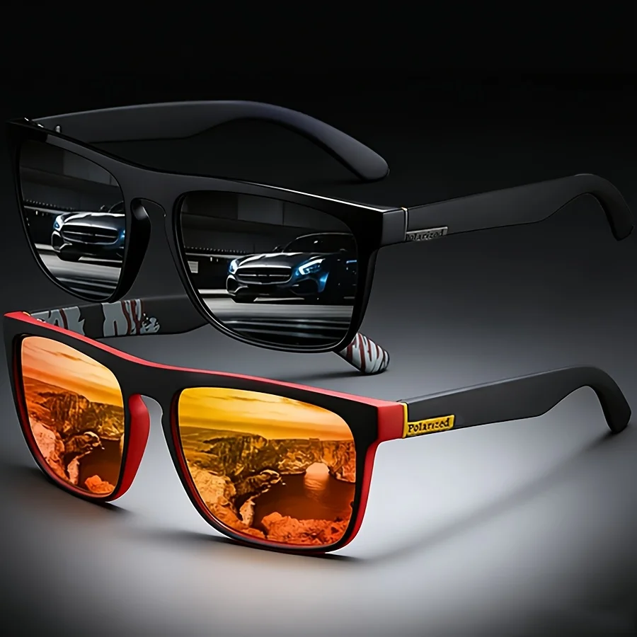 Two pairs of classic retro men's glasses, suitable for both men and women to wear, decorate or use as a photography prop.