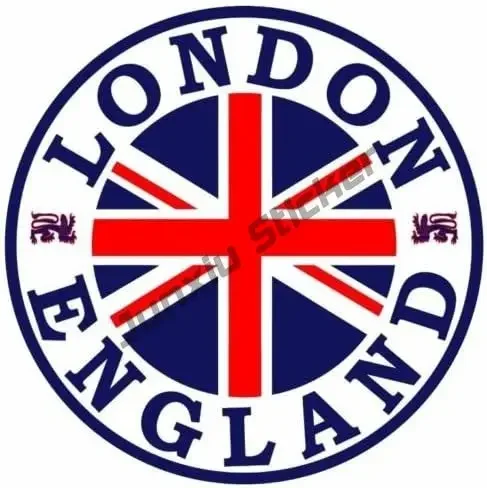 London England Bumper Sticker High Quality Sticker Great Britain GBR United Kingdom UK Union Wavy Waving Flag Reflective Decal