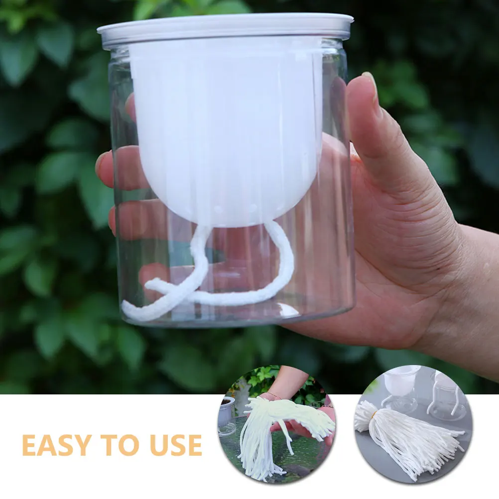 

100 Pcs Absorbent Cotton Rope Self Watering Cord White Indoor Hanging Basket Planter Adjustable Drip System Reusable Irrigation