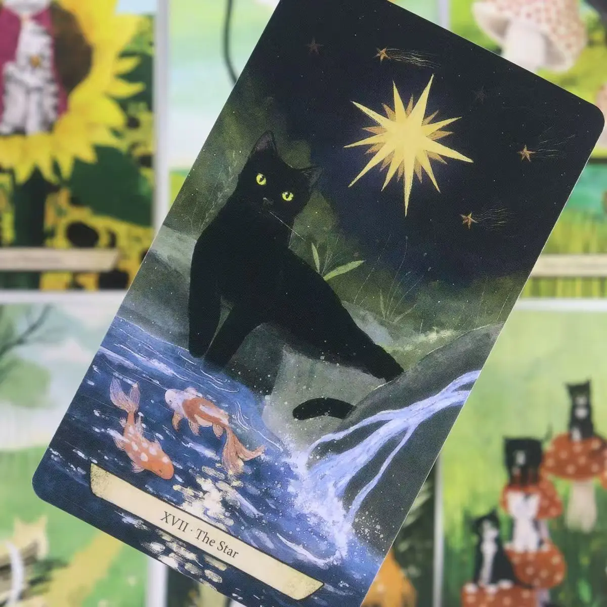 Enchanted Forest Felines Tarot Deck 78 Pcs Tarot Cards 10.3*6cm Based on Rider System Experience The Power of Cat-omancy