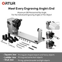 Ortur(YRC1.0)  Y-axis Rotary Chuck for Laser Engraver Laser Engraving Machine Accessories for All Ortur Aufero CNC Flip Base