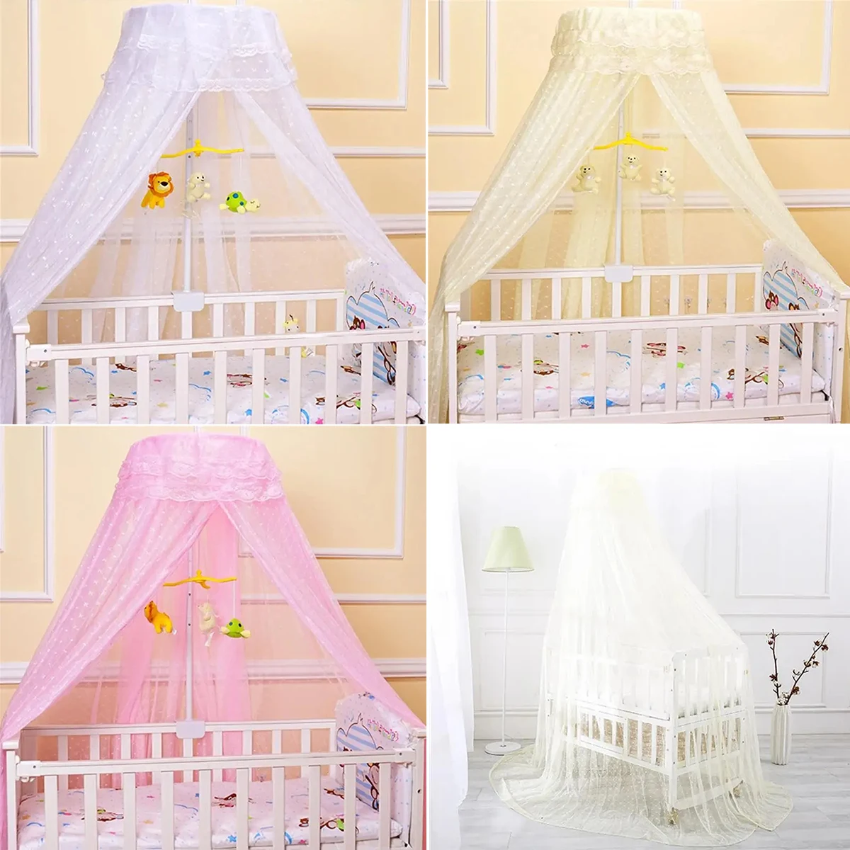 

Baby Mosquito Net Hung Netting Bed Canopy for Kids Bedroom Mosquito Net Elegant Hung Decor Dome Mosquito Net Tent Decor Netting